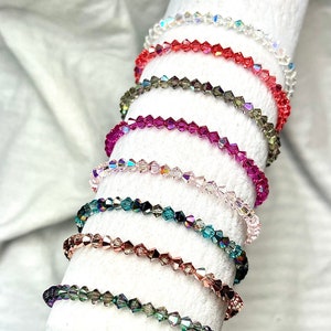 Set of 3 Preciosa Czech crystal stretch bracelets