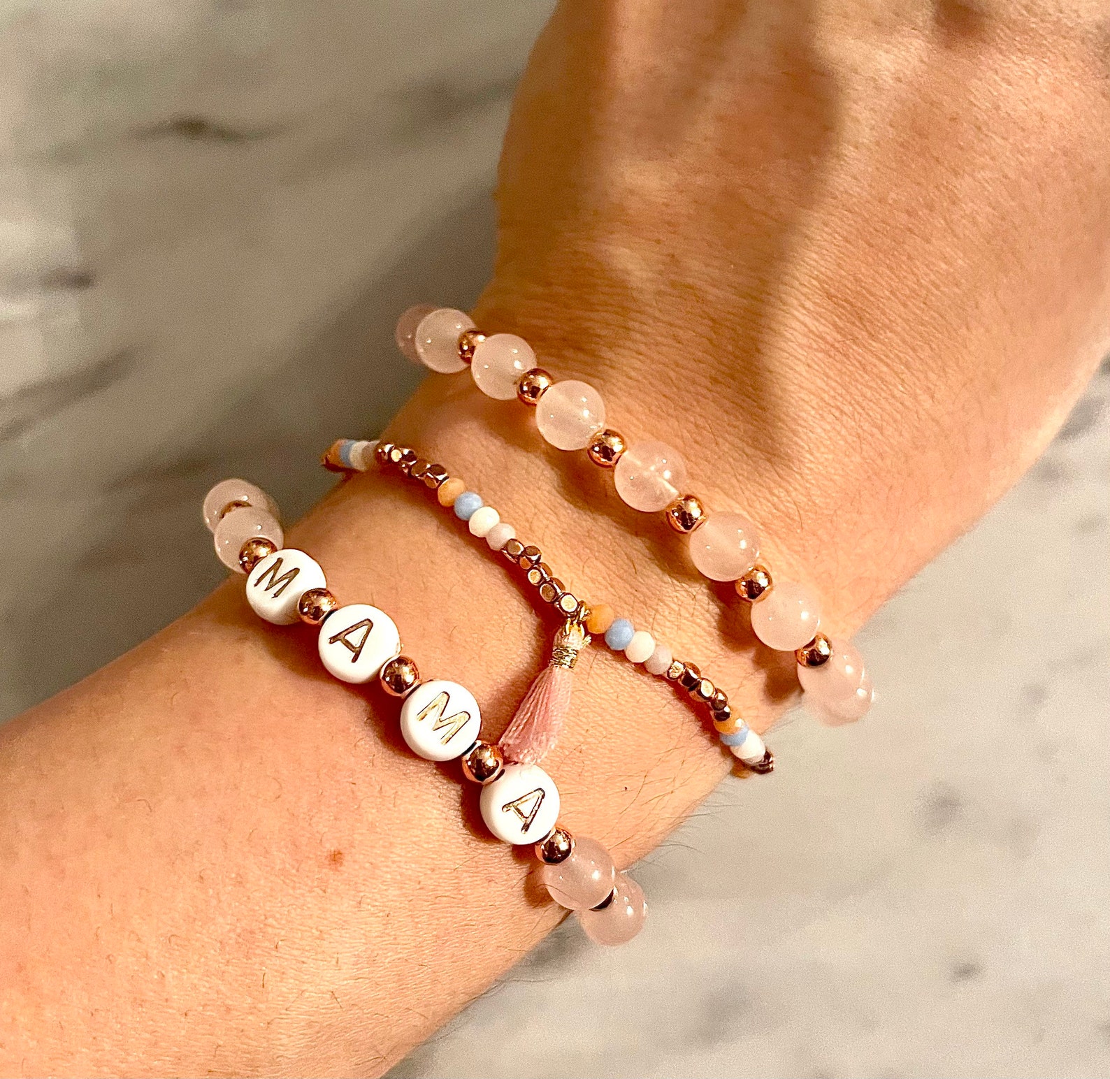 MOM beaded bracelet sets Etsy