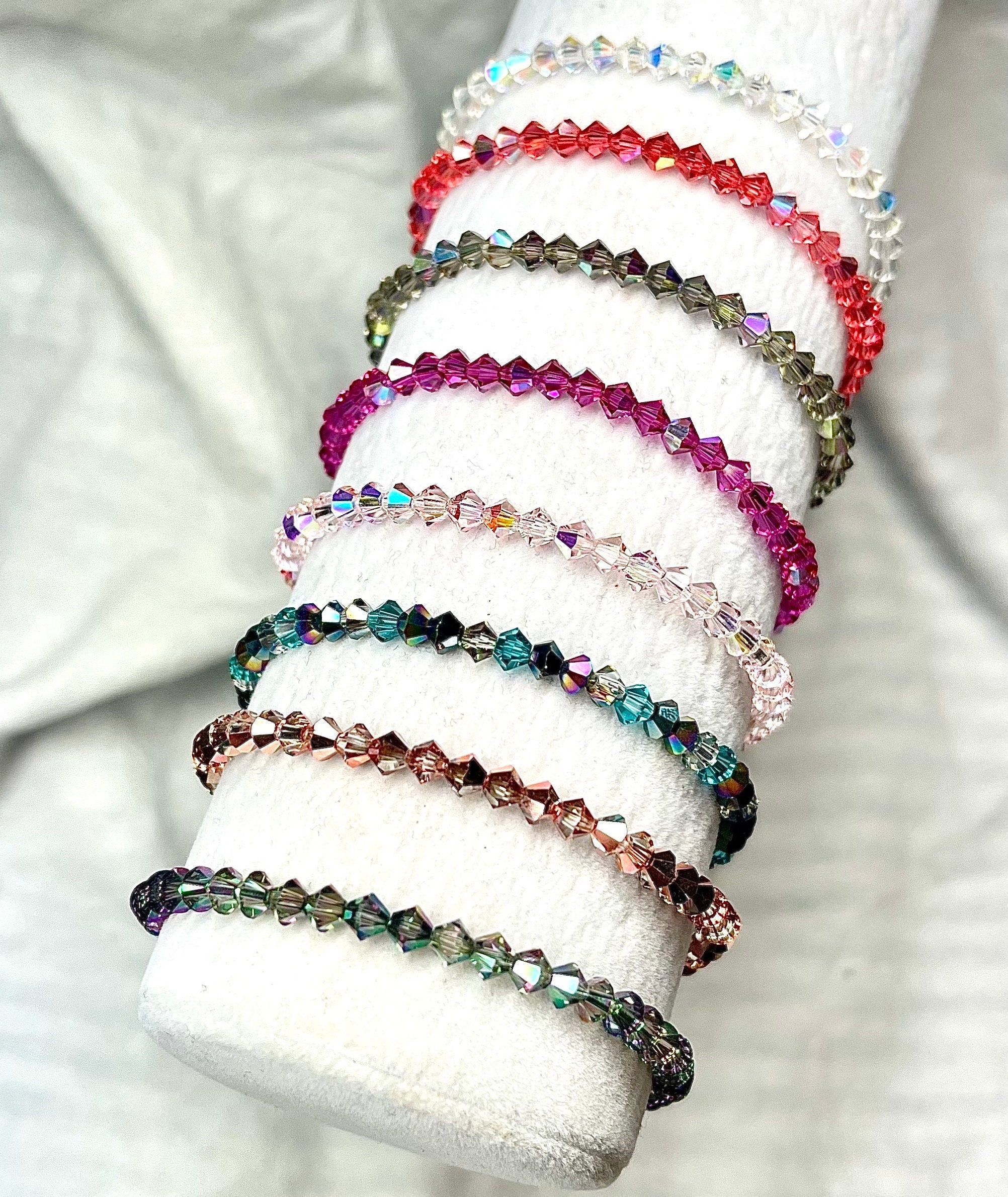 Set of 3 Preciosa Czech Crystal Stretch Bracelets Etsy