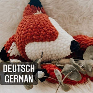 Cuddly blanket Fox Filou - Crochet pattern for Amigurumi cuddly blanket for immediate download as PDF in German