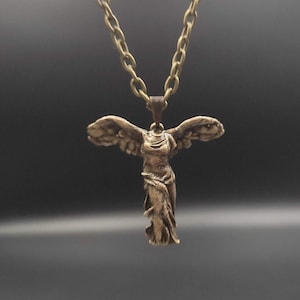 Winged Victory of Samothrace Pendant Necklace, The goddess of Victory Necklace - Stylish Art Jewelry