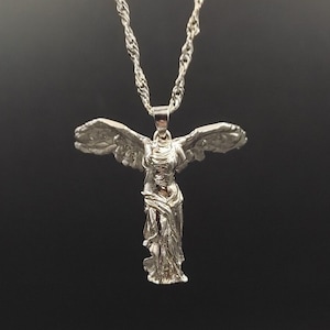 Winged Victory of Samothrace Pendant Necklace, The goddess of Victory Necklace - Stylish Art Jewelry