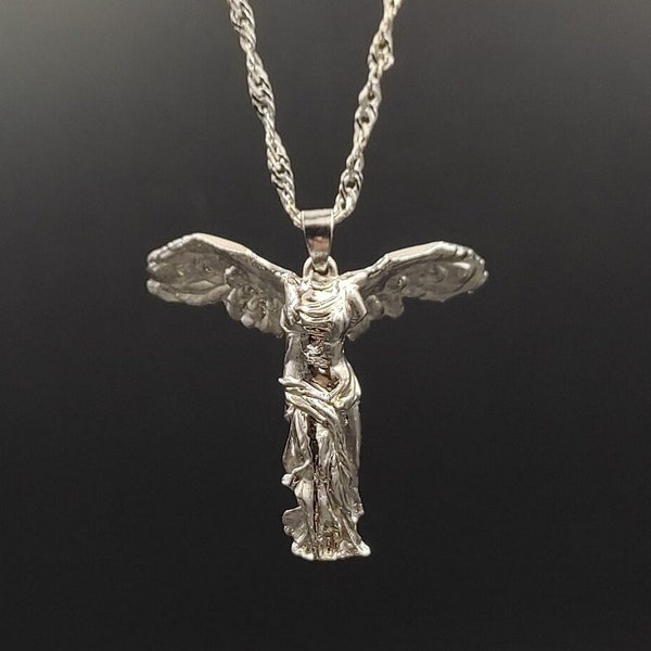 Winged Victory of Samothrace Pendant Necklace, The goddess of Victory Necklace - Stylish Art Jewelry