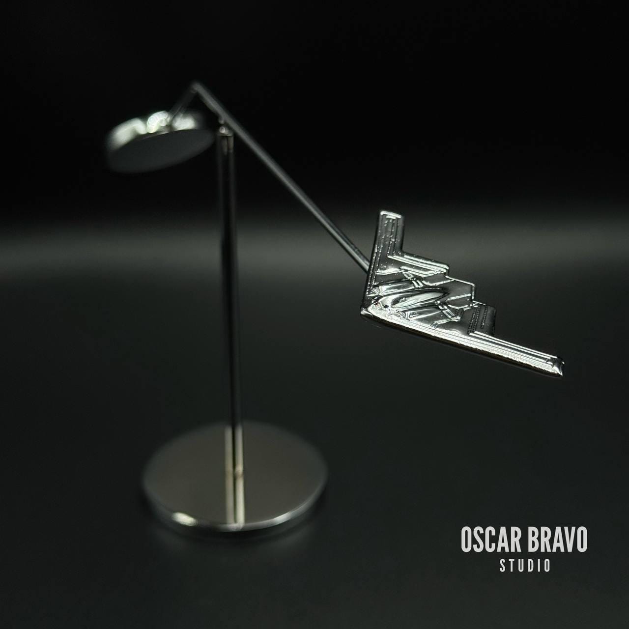 B-2 Spirit Stealth Aircraft Model: Brass Aviation Desk Decor