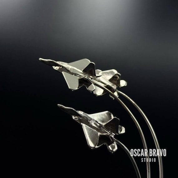 CHROM製飛行機アクセサリー「F22 RAPTOR」現品1点限り F22 Raptor Jewelry & Model Collection: Brass Aviation Gifts - Etsy