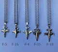 Fighter Jet Necklace: Silver Toned Pilot Gift, Military Jewelry