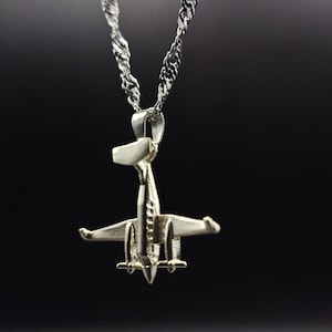 Minimalist Airplane Necklace, King Air C90 Inspired Pendant, Aviation Gift for Pilots and Cadets