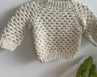 Cozy Crocheted Baby Sweater (0-3 Months)