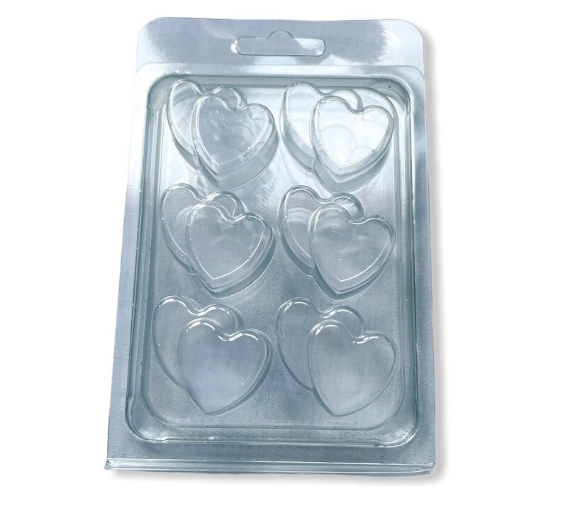 Wax Melt Clamshell Packaging Double heart Wax melt snap bar Etsy