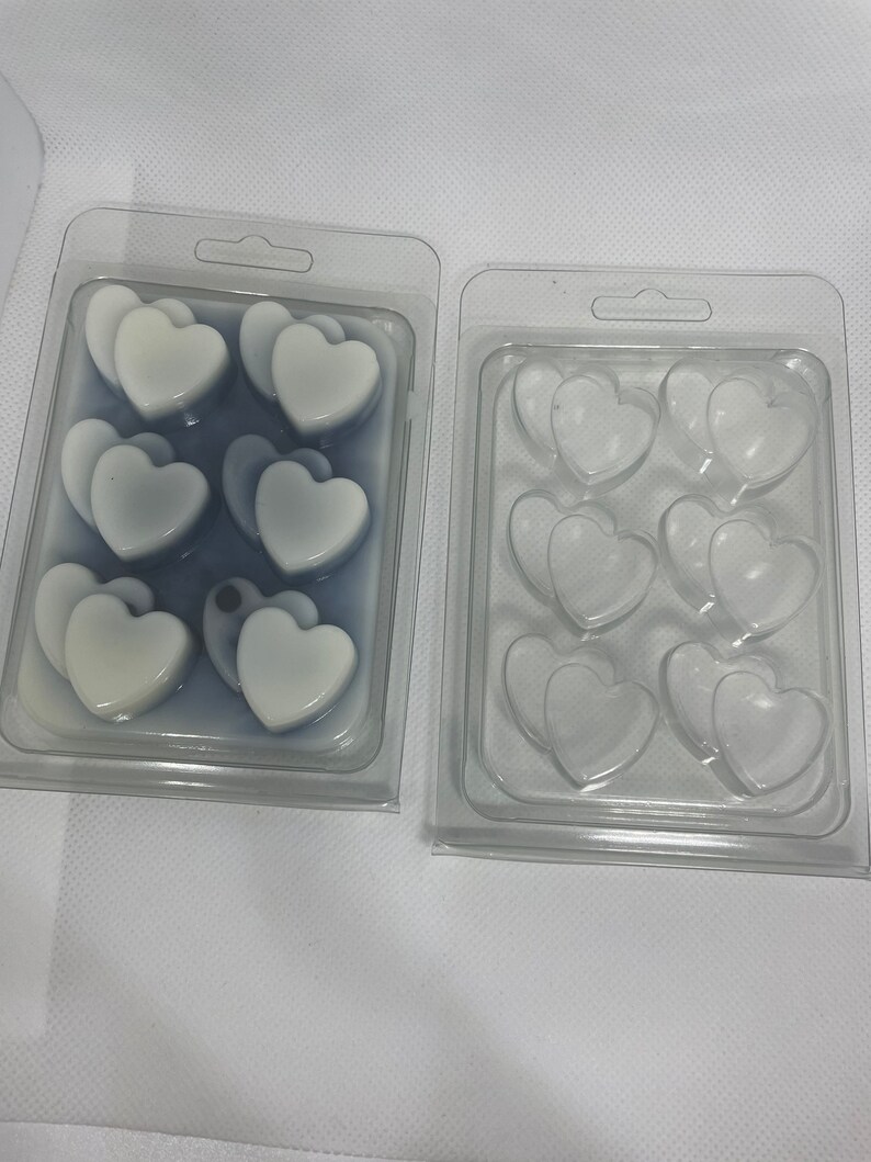 Wax Melt Clamshell Packaging Double heart Wax melt snap bar Etsy