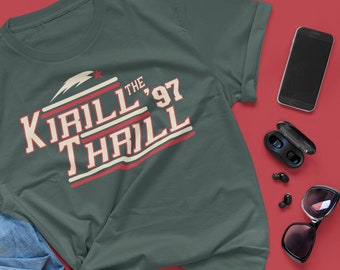 Maglia Kirill Kaprizov - Kirill The Thrill - 97 Kaprizov - Maglia Hockey Minnesota - T-Shirt Hockey Divertente - Kirill Kaprizov Fan Club - UNISEX