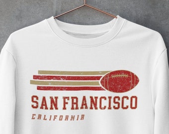 Felpa 49ers - Felpa San Francisco - Felpa Vintage 49ers - Felpa California - Maglia Retrò 49ers - Camicia Forty Niners