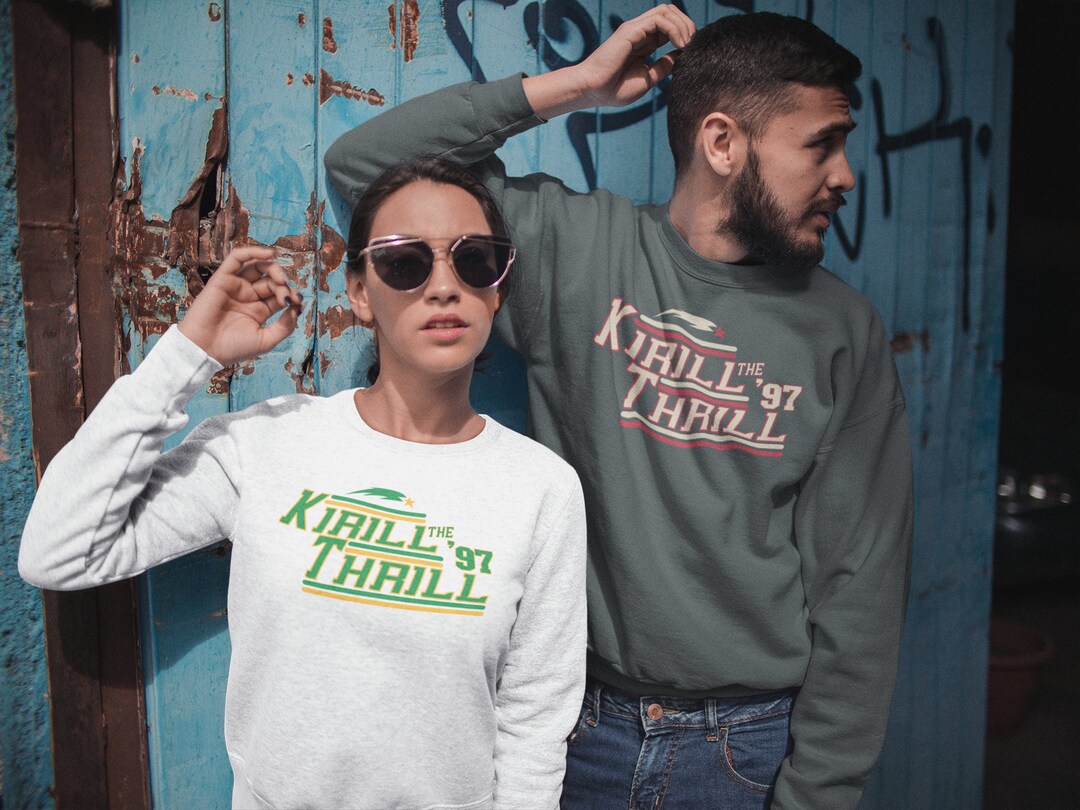 RuffClothing Kirill Kaprizov Shirt - Kirill The Thrill Sweater - Kirill Kaprizov Sweatshirt - Minnesota Hockey Sweater - Funny Hockey Sweatshirt - Unisex