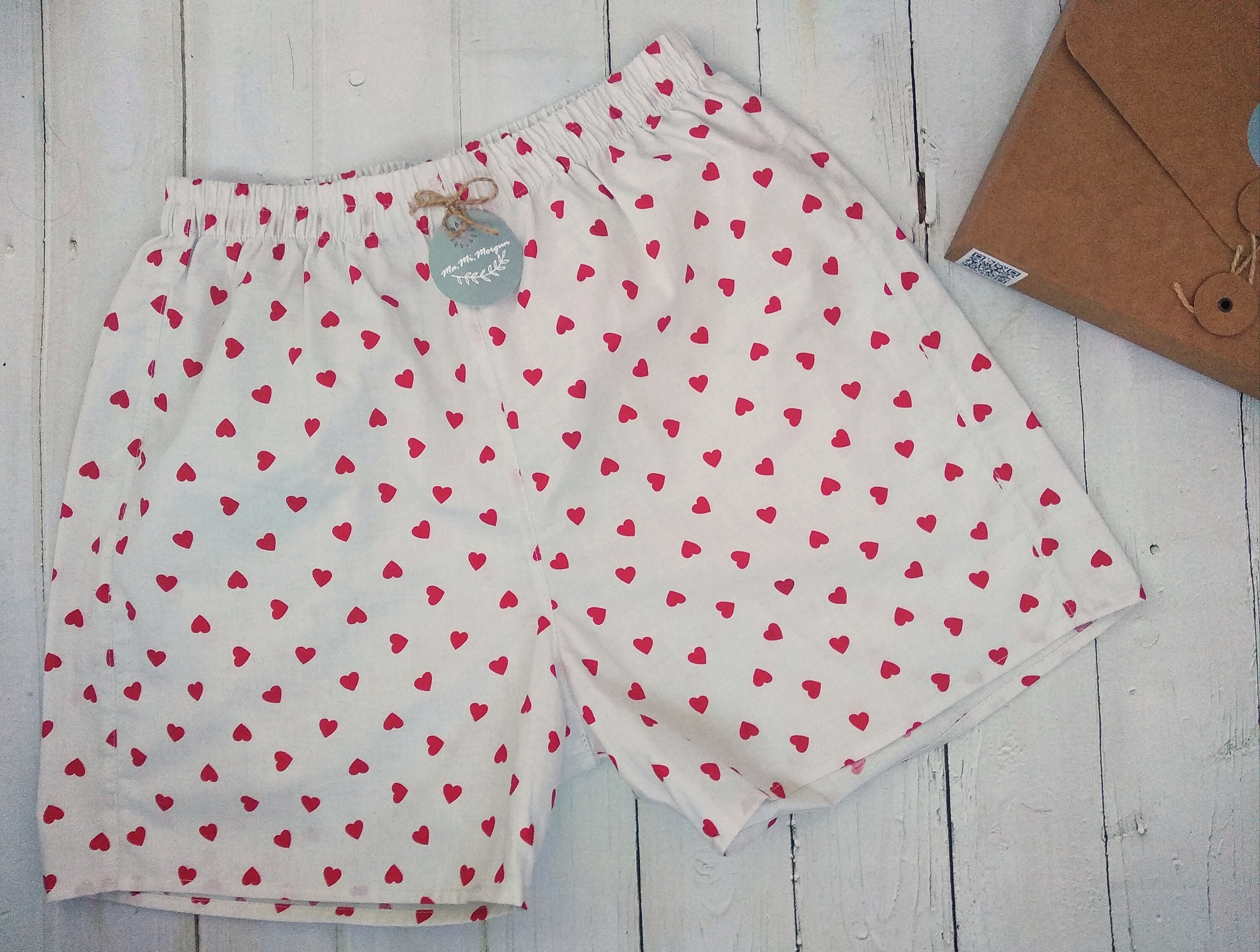 Cozy boxer briefs with small red heart pattern For him Gift to Etsy