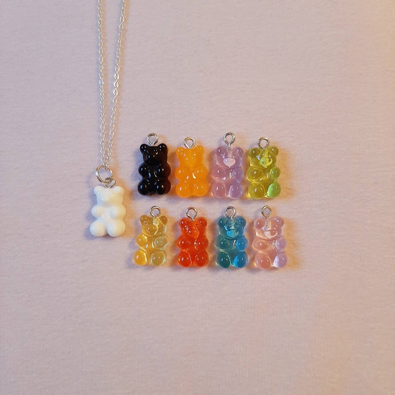 Gummy bear necklace multiple colour choices available candy Etsy