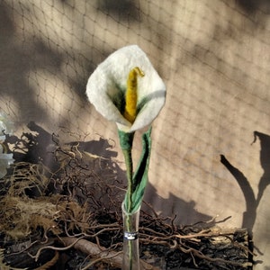 Calla, Calla lily, Zantedeschia, felted, handmade, home decoration