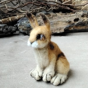 Little bunny, Easter bunny, needle felted, handmade, spring Easter decoration