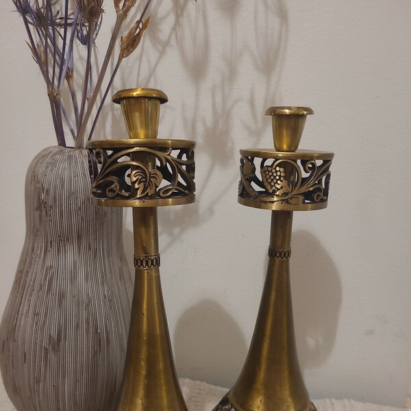 Shabbat Candlesticks Etsy
