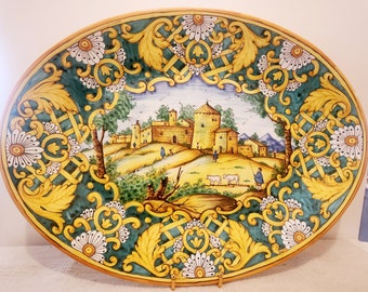 Large Italy Country Scene Platter