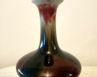 Vintage Sang de Boeuf Flambé Vase