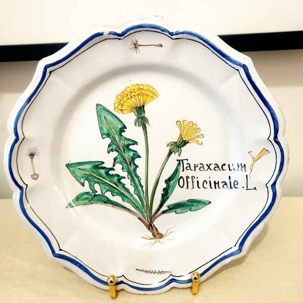 Vintage Dolfi Montelupo Italy Dandelion Plate