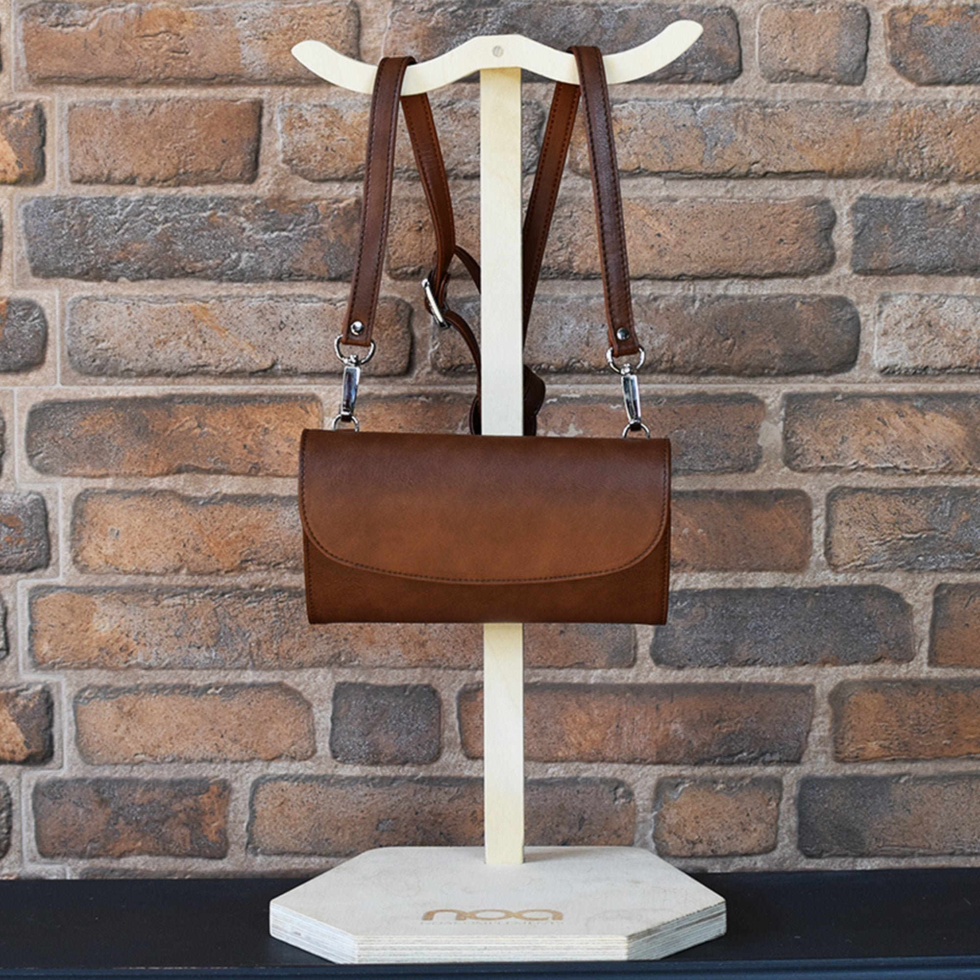 Wooden stand for round spike bags/Handbag display / Handbag Etsy