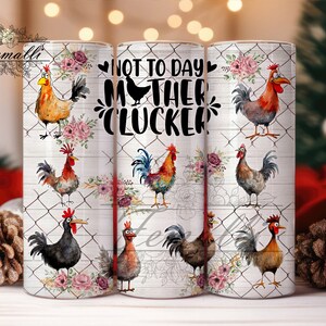 Funny Chicken Tumbler Wrap PNG, Chicken Lady 20 Oz Skinny Sublimation Tumbler PNG, Crazy Chicken Design Digital, Farm Animal Png,Farm Girls