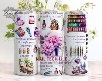 Nail tech life 20oz Skinny Tumbler Sublimation Designs, Nail tech life PNG File Digital Download,Nail tech life PNG, Nail tech life tumbler