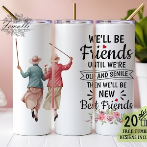 Best Friend Tumbler Wrap 20 oz Skinny Tumbler Wrap, Bestie Gifts for Women Tumbler, Best Friend Sublimation Tumbler Wrap,Best Friend Tumbler