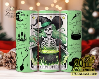 Witchy Mama Tumbler 2 File Png,Messy Bun png,Halloween png,20oz Skinny Tumbler Design,Halloween Coffee Tumbler,Witch’s Brew Tumbler
