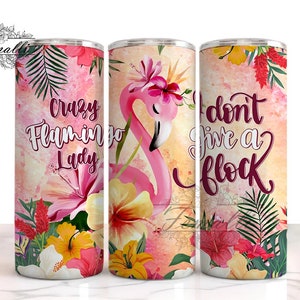 Flamingo Tumbler Png, 20 oz Skinny Tumbler Design Sublimation, Tumbler Png, Sublimation Tumbler Designs Downloads, Flamingo wrap