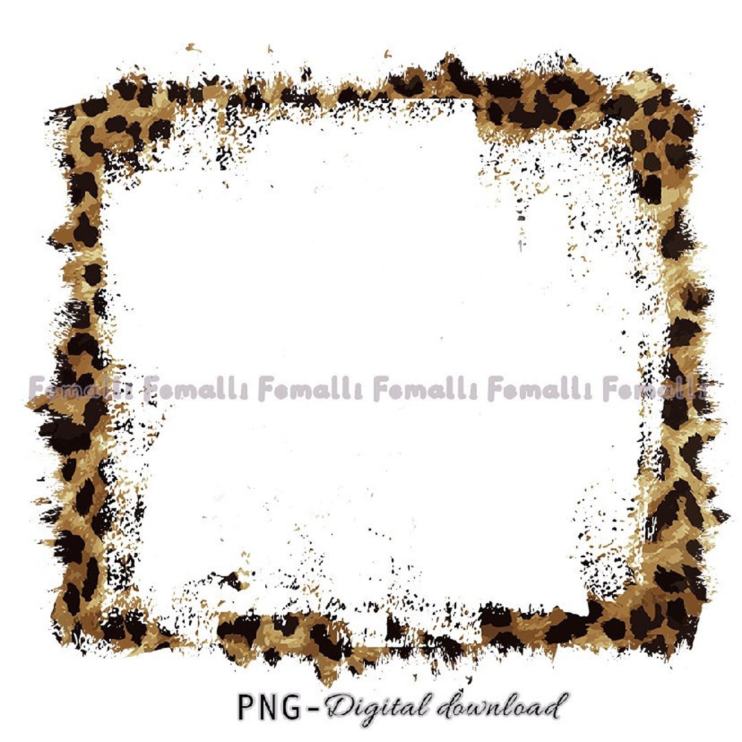 Distressed Leopard Paint Frame Background Png,leopard Frame,wood Frame ...