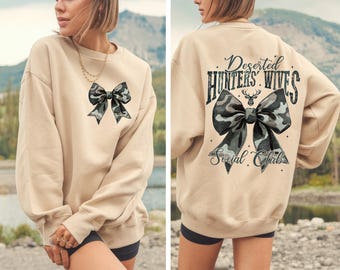 Deserted Hunters Wives Png, Camo Hunting Wife shirt Design, Camo Bow Design Sublimation, Deer Duck Hunting Bow Sublimtion Digital Download