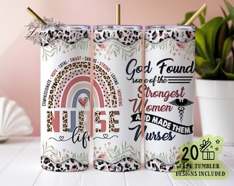 Nurse 20oz Skinny Tumbler Wrap, Nurse Tumbler png, Nurse Sublimable Design, Nurse Appreciation Tumbler PNG, Nurse Affirmation Tumbler png