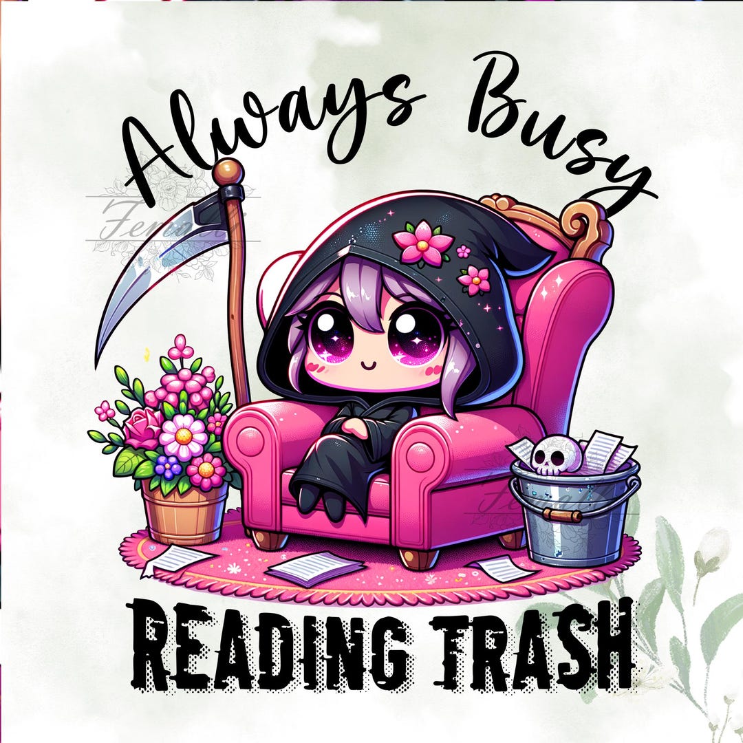 Always Busy Reading Trash Png, Spooky Grim Reaper Clipart, Reading PNG ...