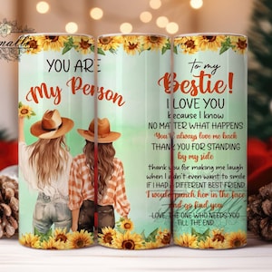 Best Friend Tumbler Wrap 20 oz Skinny Tumbler Wrap, Bestie Gifts for Women Tumbler, Best Friend Sublimation Tumbler Wrap,Best Friend Tumbler