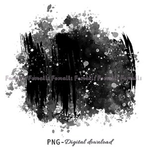 Black Background Png, Distressed Black Frame Png, Black Brush Stroke Png,  Design Elements, Black Paint, Splash, Circle, Digital Download 