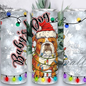 Baby Dog Tumbler PNG, Dog Mom Sublimation Design, Dog 20 oz Tumbler Wrap, Dog Day tumbler