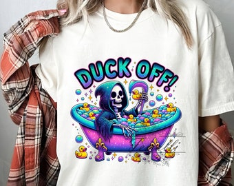 Duck Off PNG, Grim Reaper Png, Funny Skeleton Shirt Png, Sarkastyczny Szkielet png, Sarkastyczny Szkielet Kubek Sublimacja Projekt, Pobieranie Cyfrowe