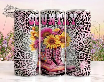 Cowgirl Life 20 Oz Skinny Tumbler Sublimation Design Digital Download ...