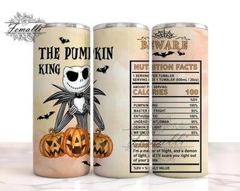 The Night Before Christmas Tumbler Png, Halloween Tumbler Wrap 20oz Skinny Tumbler, the pumpkin king Skinny Tumbler Wrap