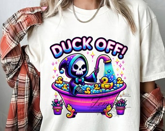 Duck Off PNG, Grim Reaper Png, Funny Skeleton Shirt Png, Sarkastyczny Szkielet png, Sarkastyczny Szkielet Kubek Sublimacja Projekt, Pobieranie Cyfrowe