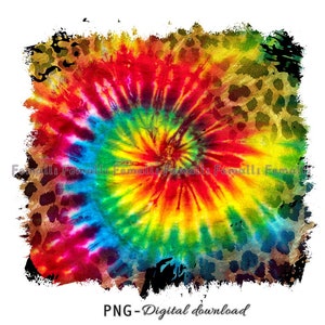 Luipaard Tie Dye Achtergrond Png, Tie Dye Distressed Png, Tie Dye Leopard Png, Westerse achtergrond Png, Kleurrijke Achtergrond Png Voor Shirt, Digitale