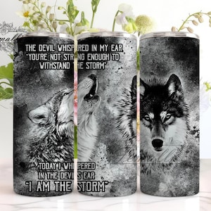 Wolf Dream 20 oz Skinny Tumbler Designs/Png, Wolf Tumbler Png, Wolf Design Tumbler