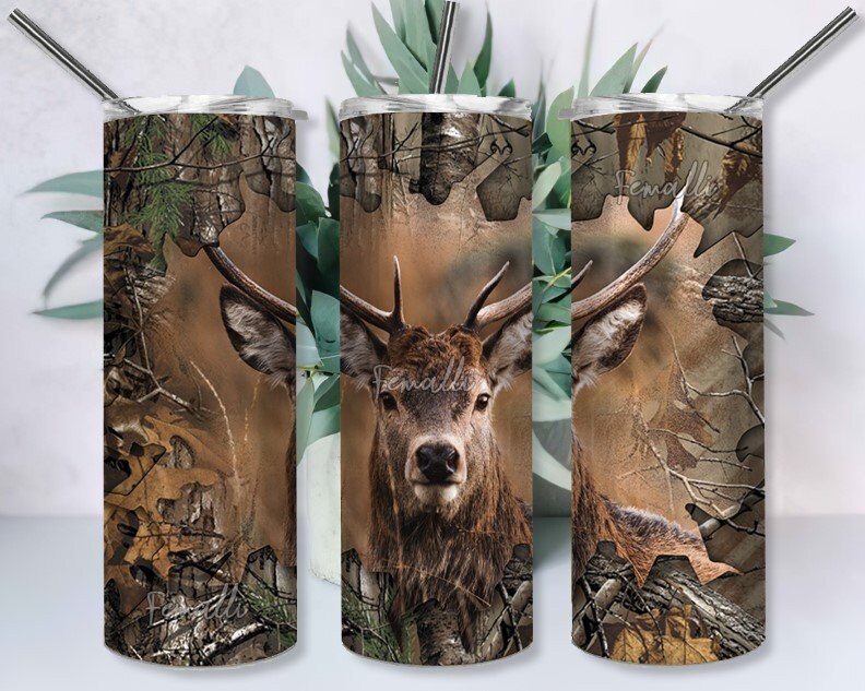 Deer Hunting 20 Oz Skinny Tumbler Designs/png, Deer Hunting Tumbler ...
