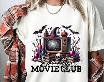 Spooky Movie Club png, Halloween horreur png, Spooky Season png, Film d'horreur png, Spooky png, Designs Halloween sublimation téléchargement
