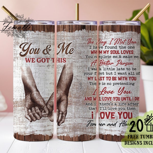 Costume Cup The Day I Met You Couple Steel Tumbler Personalized