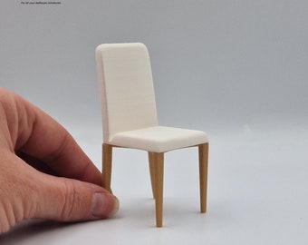 Dollhouse dining room chair 6 - Scale 1:12 - modern dollhouse - dollhouse furniture - dollhouse chairs - dollhouse miniatures - miniatures