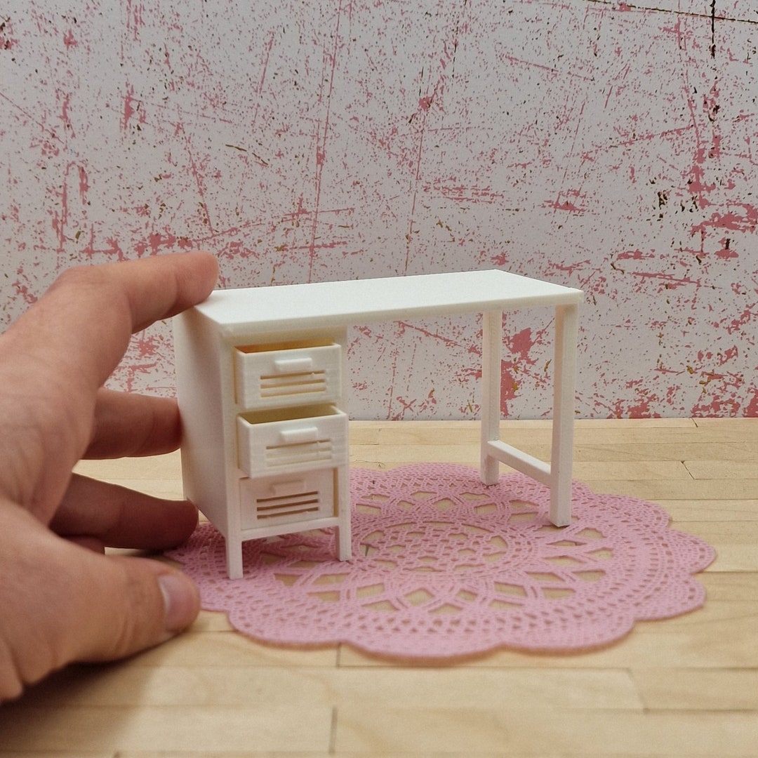 Dollhouse Desk/table- Scale 1:12 - Modern Dollhouse - Dollhouse ...