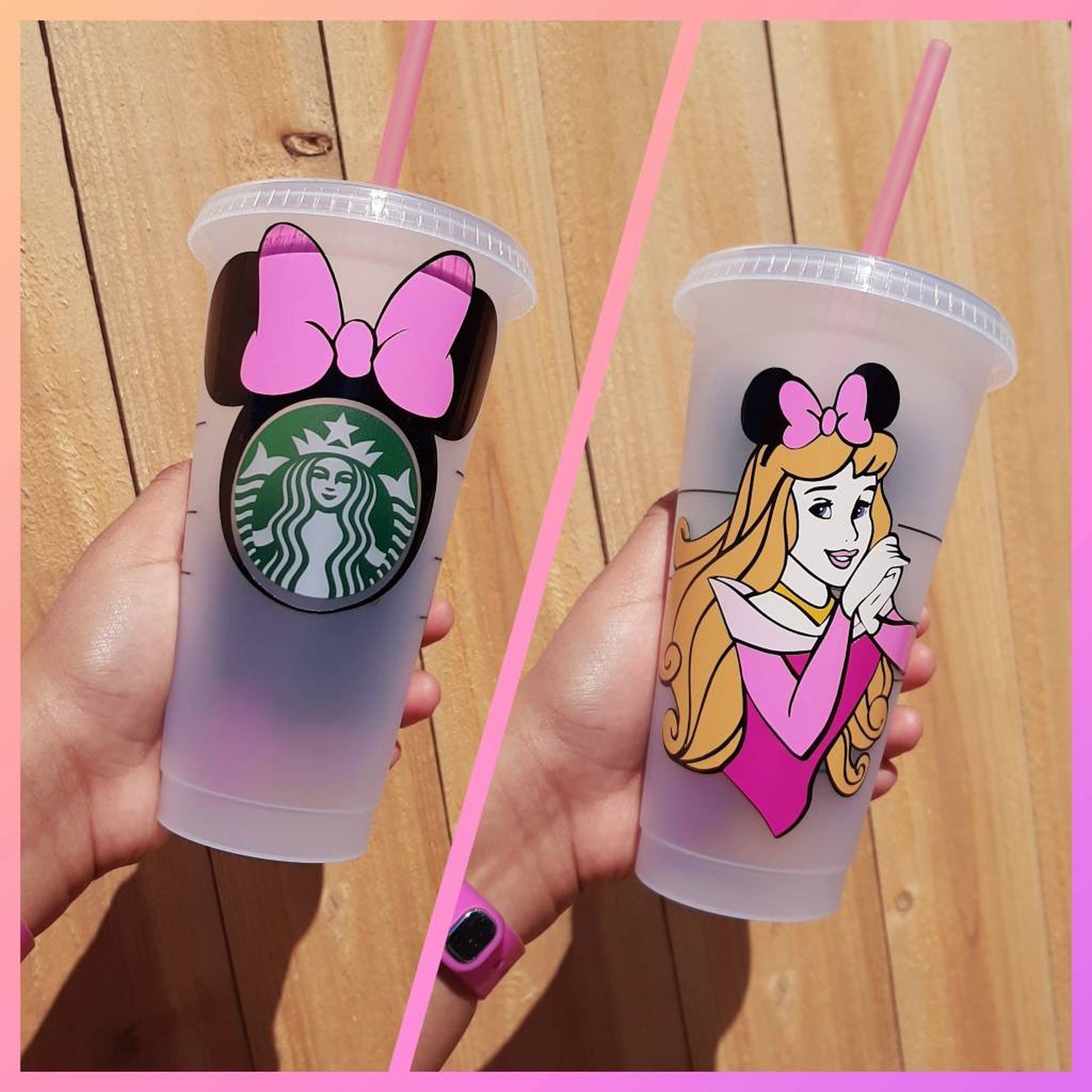 Disney Princess Aurora Starbucks Cup Disney Princess Cup Etsy